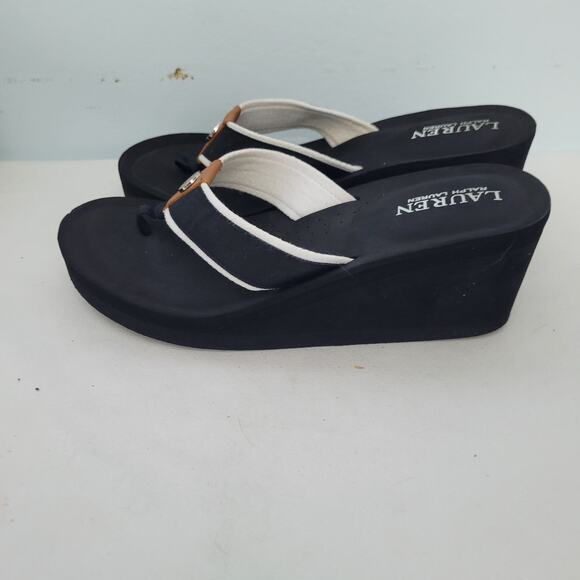 Lauren Ralph Lauren Jane Platform Wedge Flip Flop Sandals Size 10 4226-2879 - Picture 4 of 6